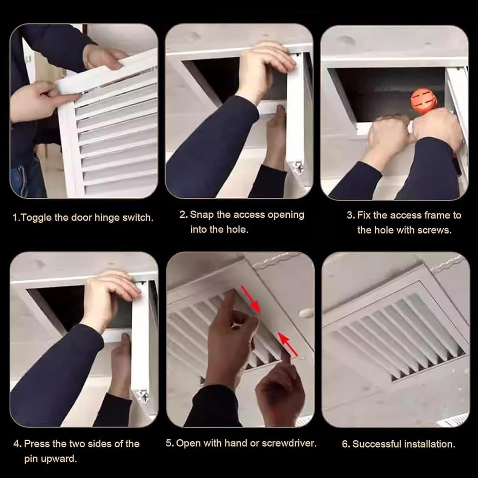 Rejilla de ventilación de 16x16 Pulgadas - Rejilla de Aluminio para Pared, Techo y Suelo - Rejilla de Retorno de Aire HVAC con Filtro extraíble para el hogar y la Oficina (Blanco)