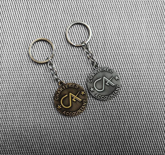 Porte-clés en métal imprimé logo CA multicolore format Medium pour offrir - 4
