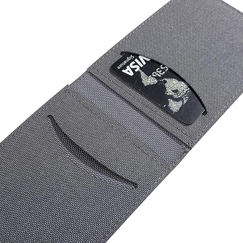 Miniatura 10 de EXCELLENT ELITE SPANKER Slim Slim Bifold bolsillo frontal titular tarjeta caso con 2 ranuras para tarjetas, Negro -, Cartera delgada