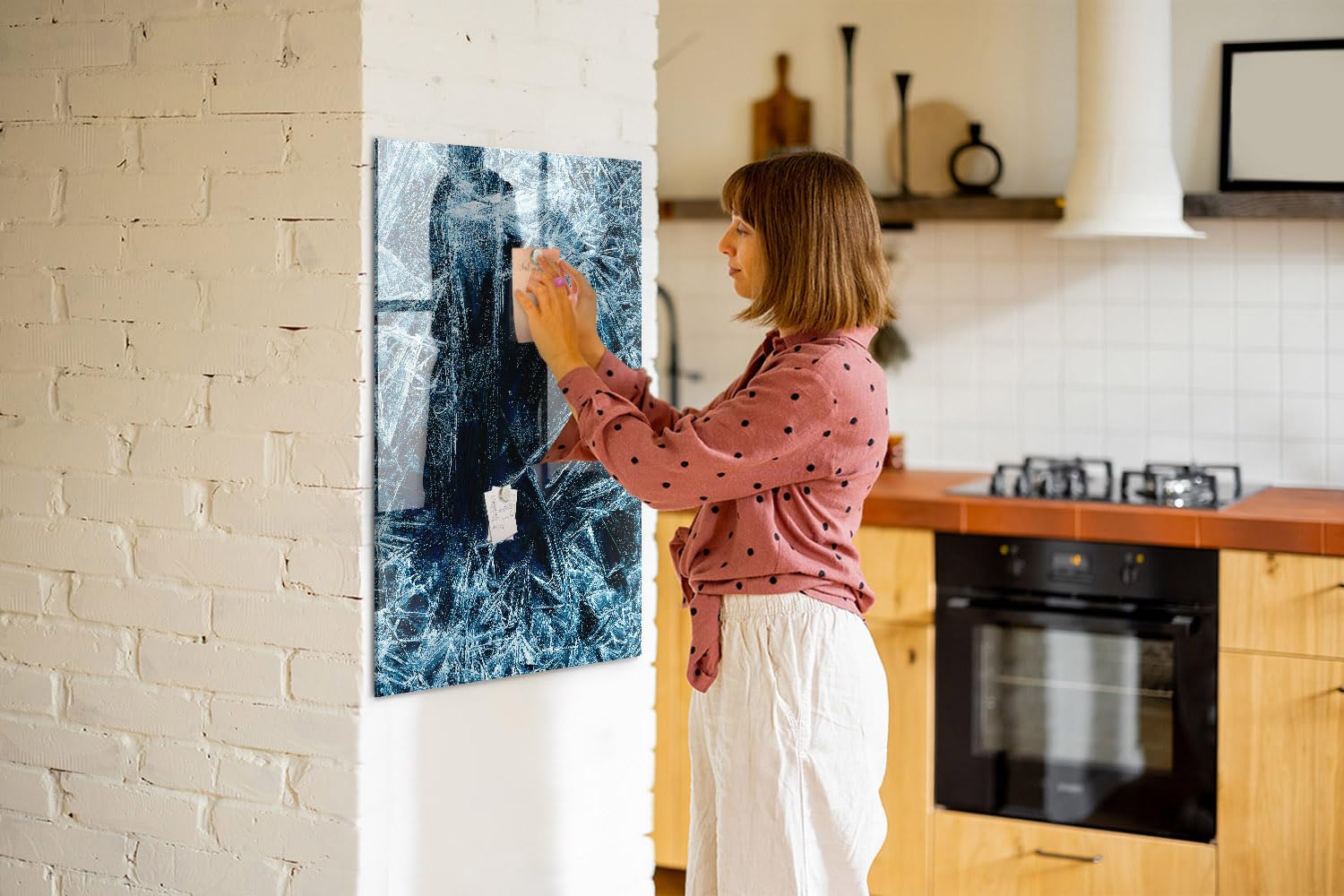 Magnettafel für Schule Gastronomie und Büro 60x40 Eine Eisplatte | Pinnwand | Glas | Memo | Organizer | Planer | Sicherheitsglas | Paneel | Infoboard | Wochenplaner | Terminkalender