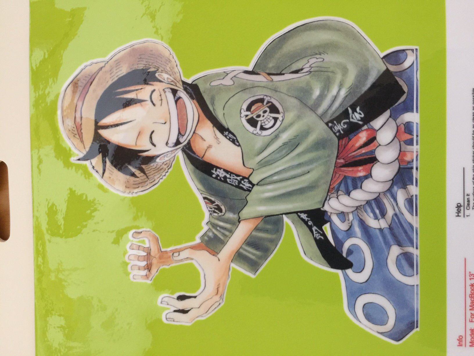 Amazon | MacBook 対応 アートステッカー ワンピース 海賊王 ルフィ