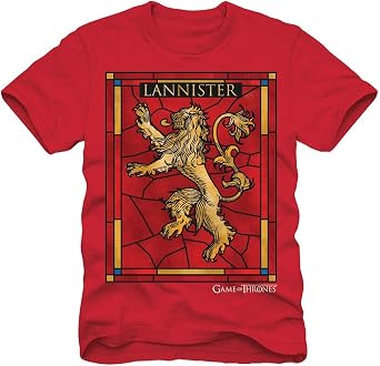 Game of Thrones Mens T-Shirt - Stained Glass Style Lannister Image