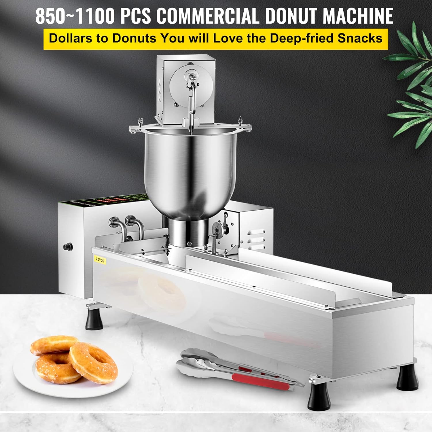 Buy VEVOR 110V Commercial Automatic Donut Making Machine, Single Row