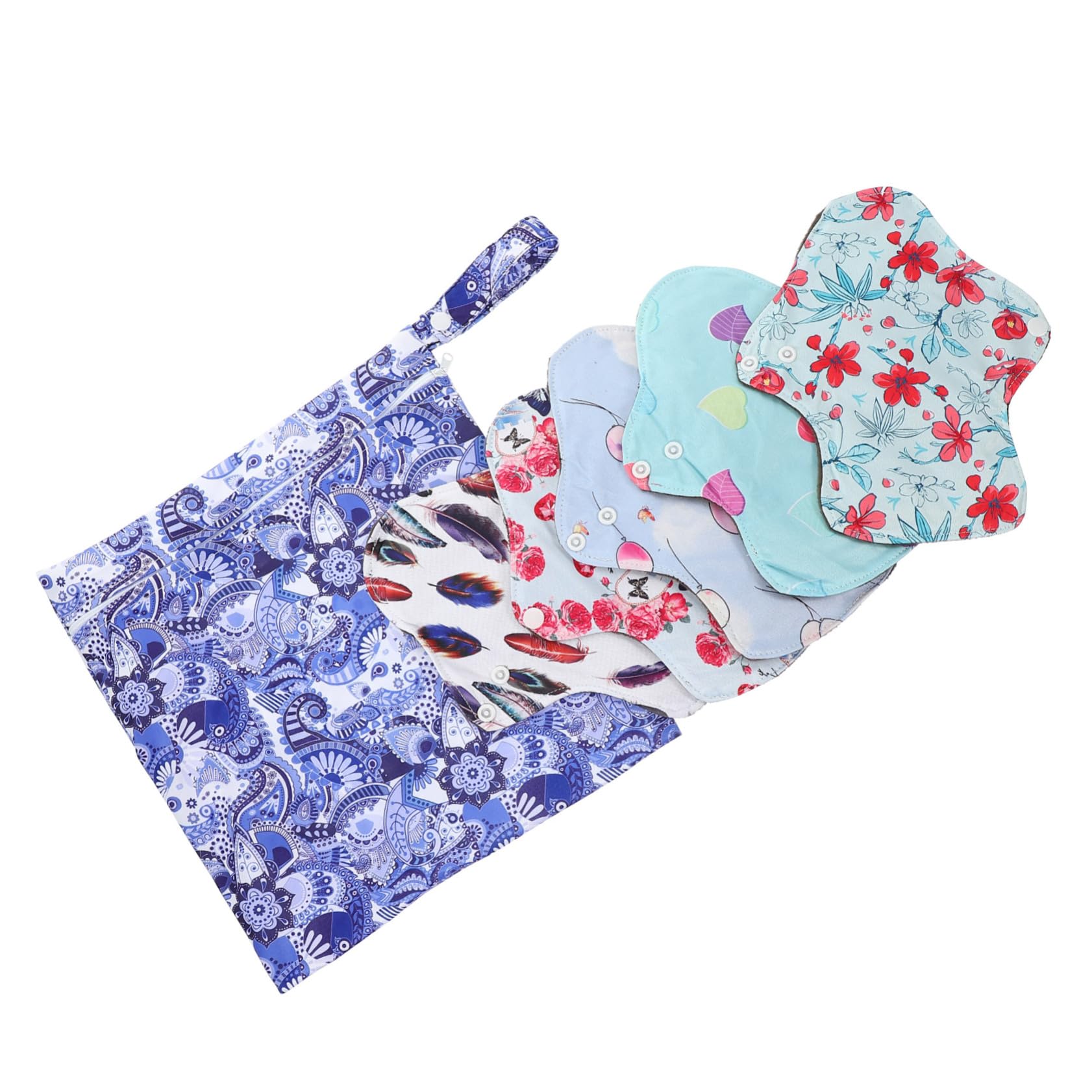 minkissy 3 Juegos Toalla De Tía Lavable Almohadillas De Tela Compresas Menstruales Femeninas Almohadilla De Copa Toallas Sanitarias Portátil Carbón De Bambú Bragas Mujer