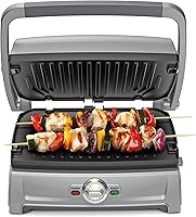 Cuisinart Griddler Compact: 5-in-1 Grill Griddle Panini Press with Reversible Nonstick Plates
