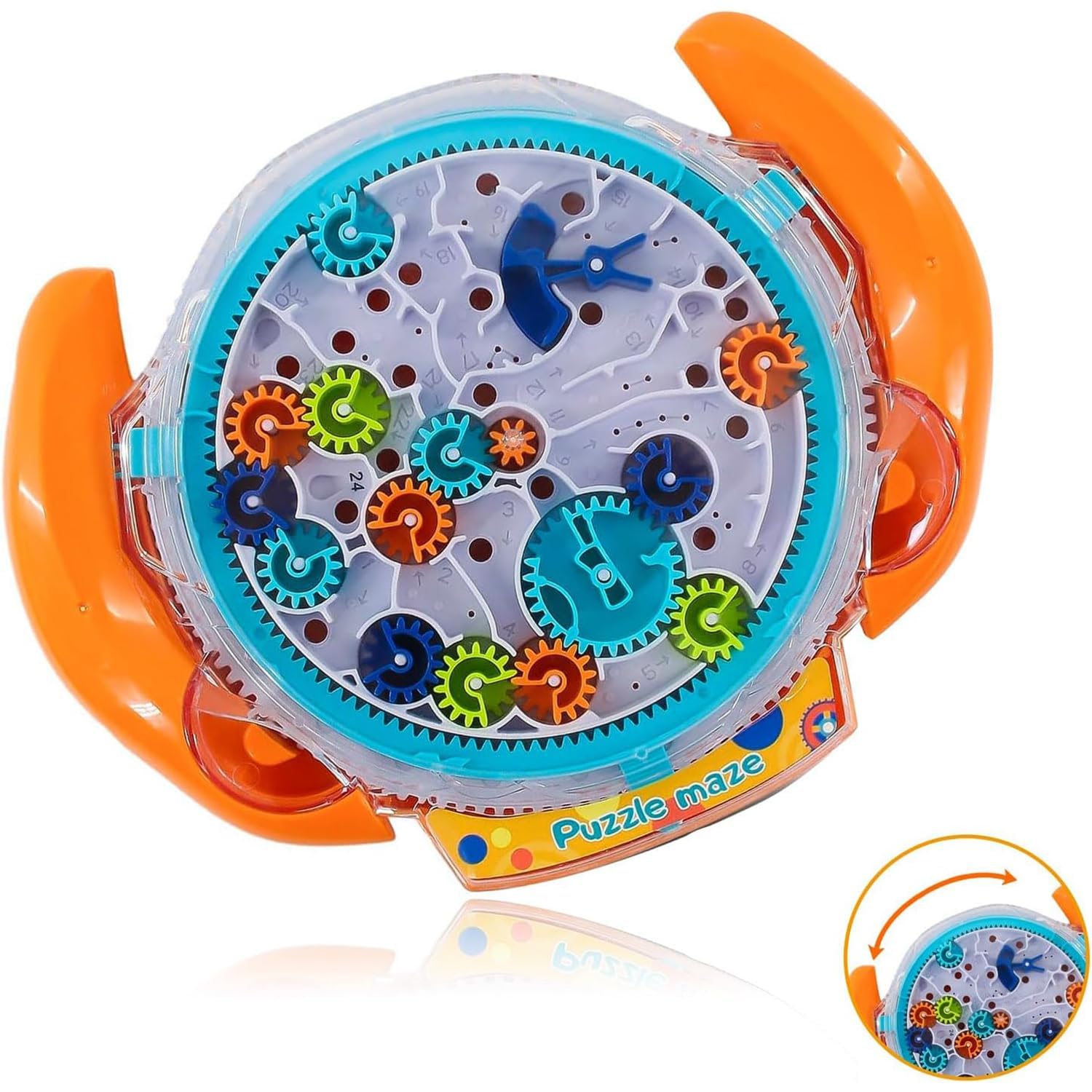 X spring3D Maze Ball, Mind Puzzles for Kids, Labyrinth Game Marble Maze with 2 Steel Marbles for Kids Teens Adults, 3D Maze Puzzle for Kids, Brain Teasers Gravity Ball Game Maze Ball