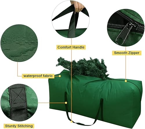 Miniatura 4 de Bolsa de almacenamiento para cojines de patio, extra grande, tela Oxford 420D, impermeable, a prueba de polvo, al aire libre, con cremallera, bolsas