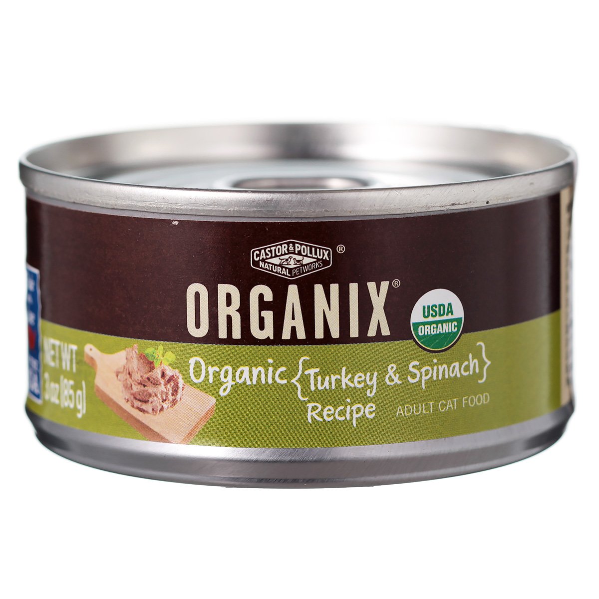 Organix Canned Cat Food Turkey with Salmon for Cats, 3 Oz