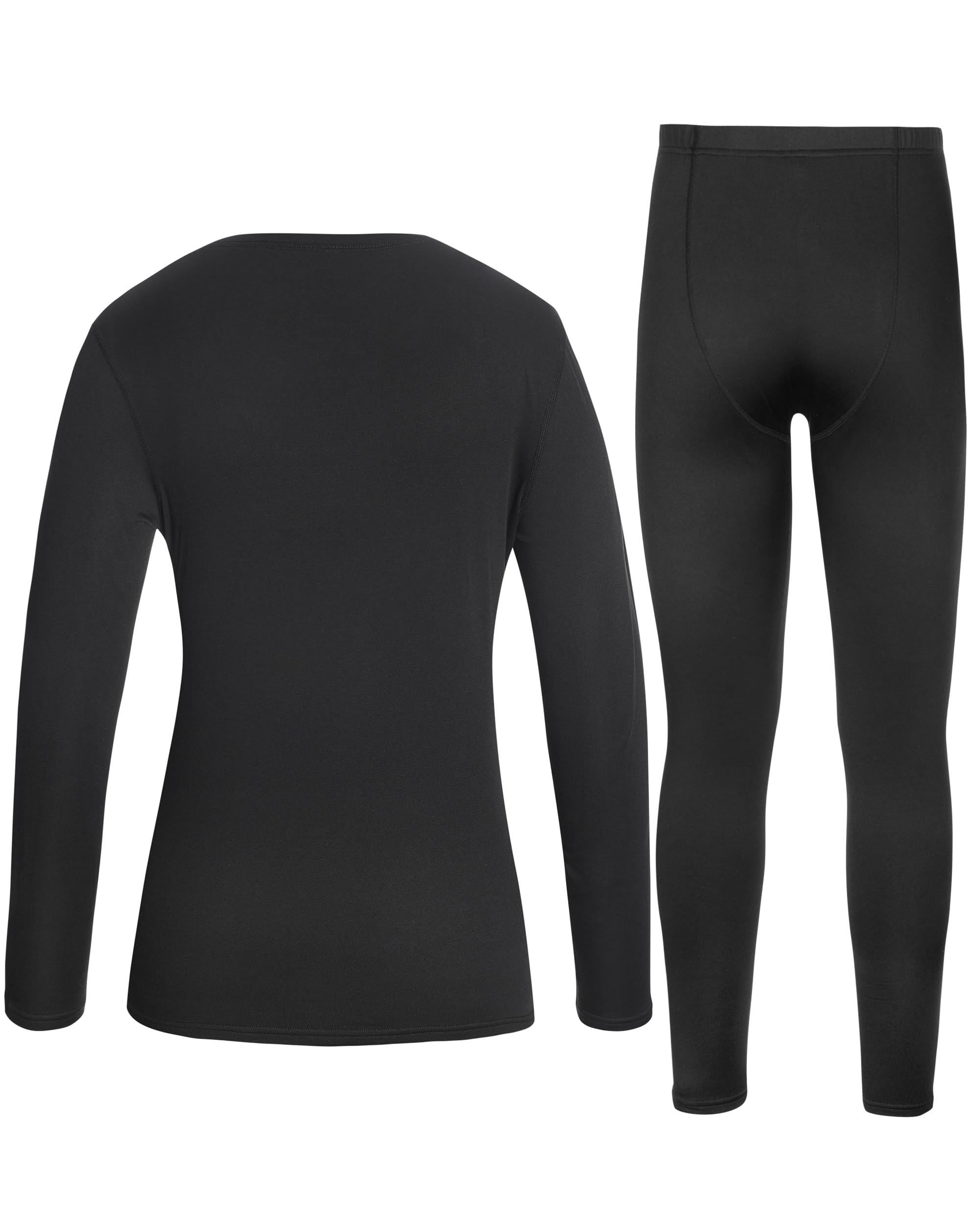 Roadbox Conjunto de ropa interior térmica para mujer, capa base con forro polar para invierno, cálido, pantalones largos, parte superior e inferior, clima frío, esquí