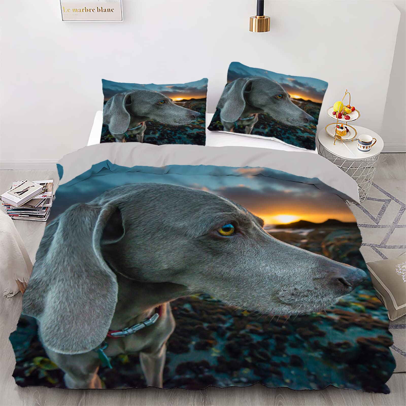Housse de Couette 200x200 Chien du Crépuscule Vertbaudet avec 2 Taies