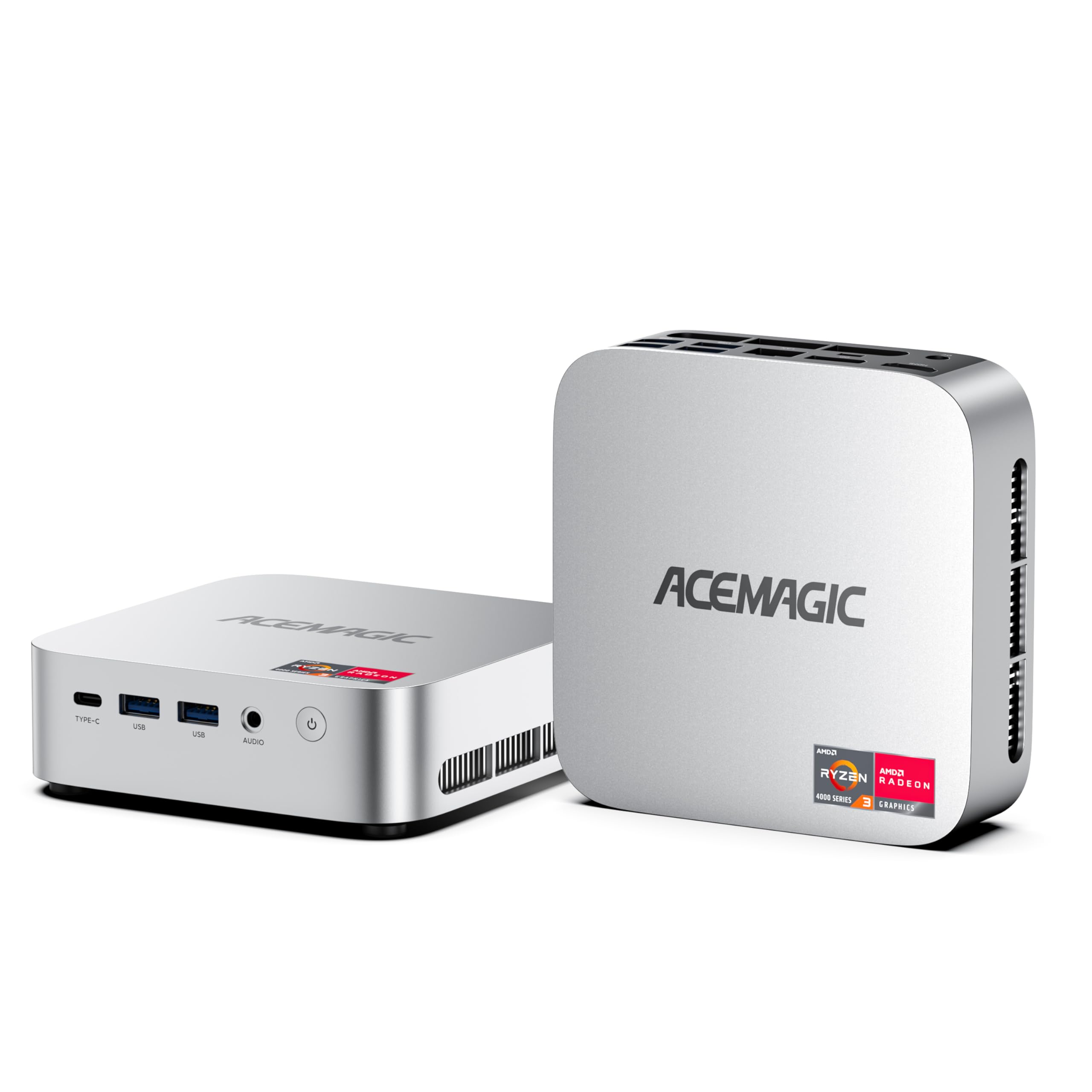 ACEMAGICIAN Kron Mini K1 Mini PC, AMD Ryzen 4300U, Windows 11 Pro Mini PC(4C/CT,3.7 GHz, Mejor 3500U/N150/N97), 16GB DDR4 256GB M.2 SSD, Mini Ordenador De Sobremesa para Negocios Oficina en Casa Global Recycled Standard Global Recycled Standard Global Recycled Standard