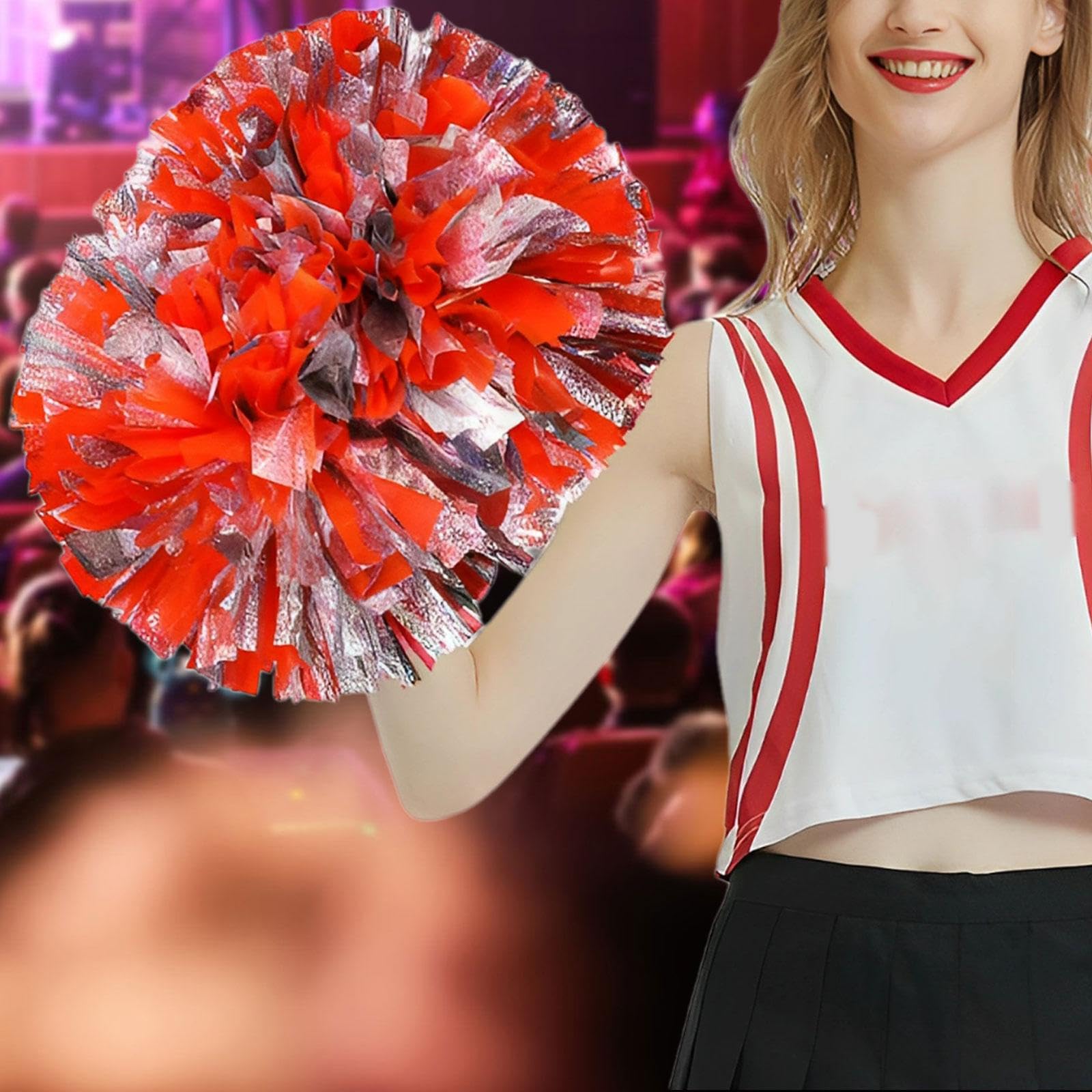2 Stück Cheerleading mit Ergonomischem Griff für Kinder Und Erwachsene Handblume für Sportspiel Mannschaft Cheer Poms Tanzparty Handzubehör