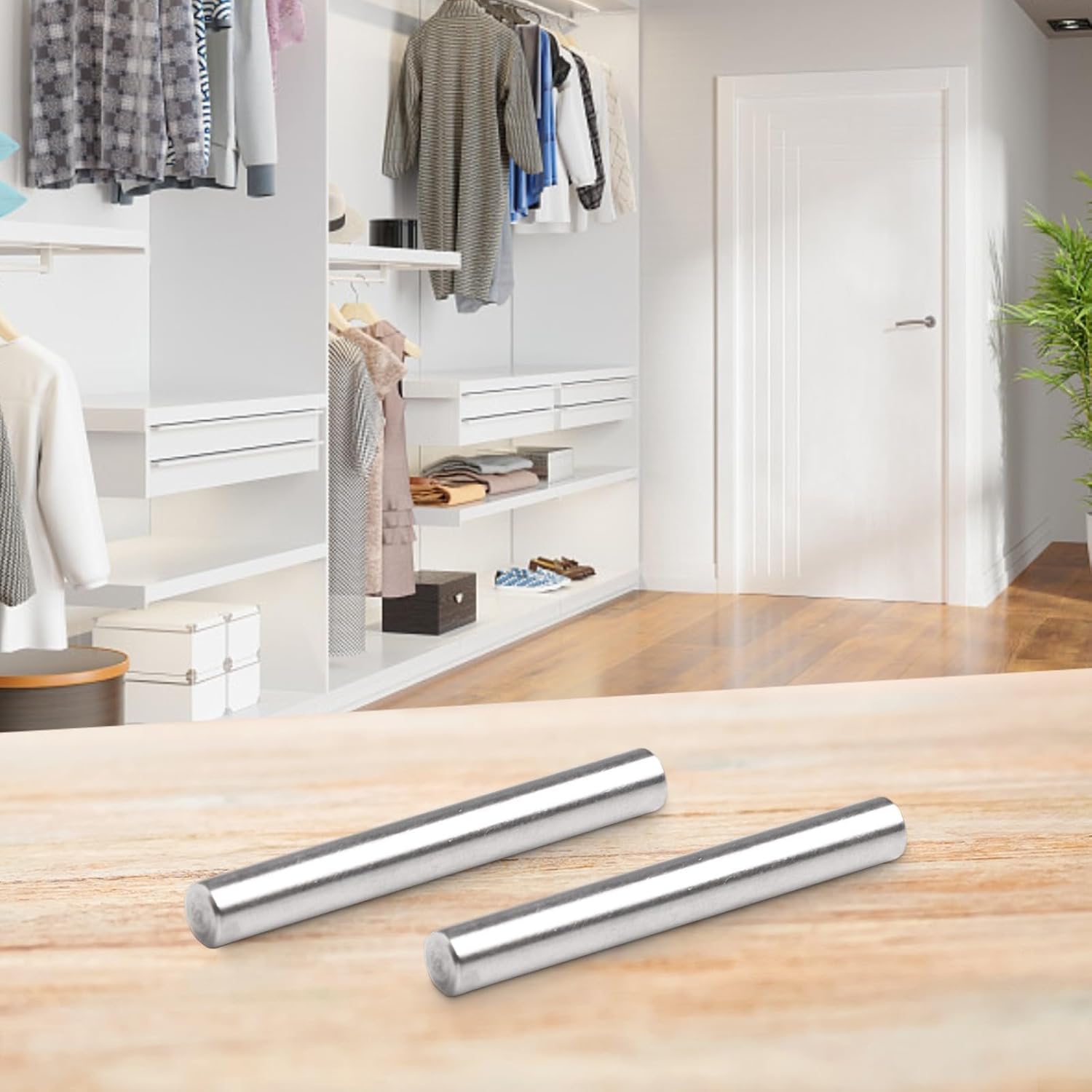 Heavy-Duty Stainless Steel Shelf Positioning Pins, 32-Pack Provides reliable support for cabinets and bookshelves