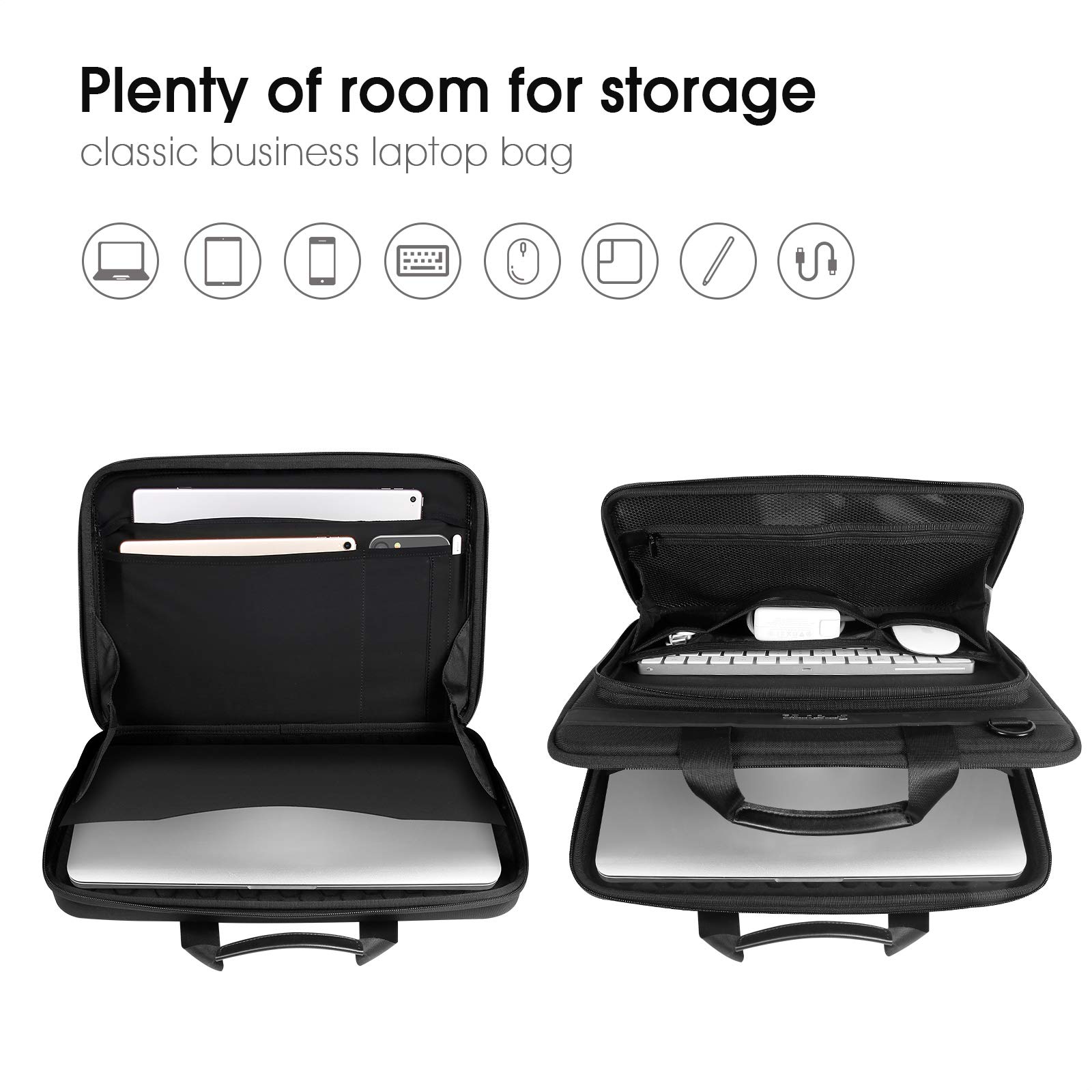 Smatree Aktówka na laptopa twarda torba do przenoszenia kompatybilna z nowym 2023/2021/2019 MacBook Pro 40.6 cm 39.1 cm/ASUS Vivobook Pro 39.6 cm/2021 Razer Blade 15 Advanced, czarna, Czarny/A800,