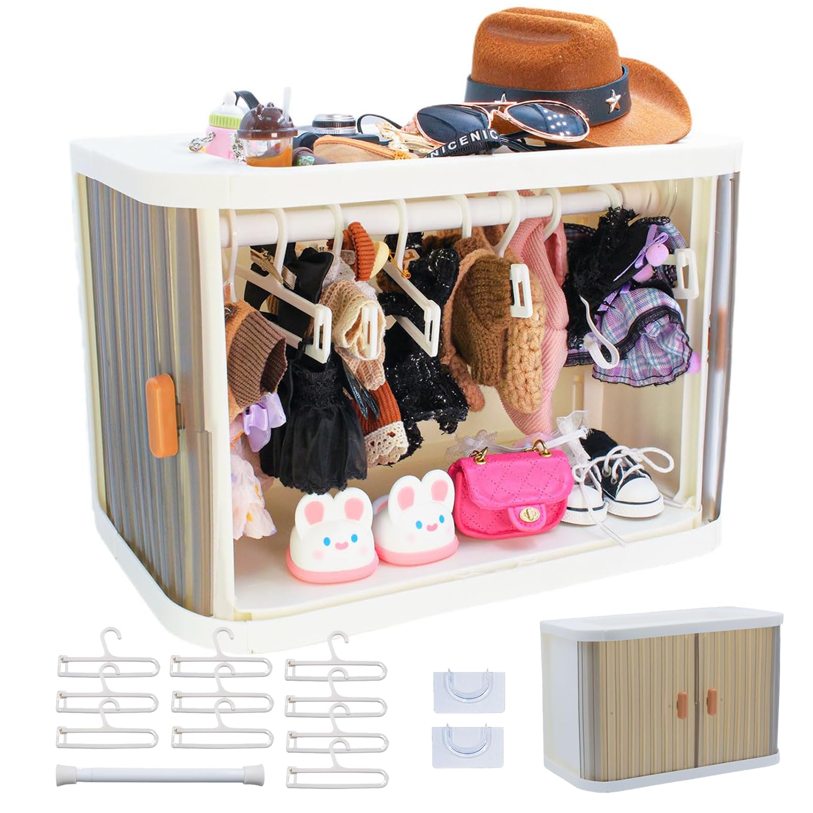 Amazon.com: Foldable Doll Wardrobe Storage Box Compatible with