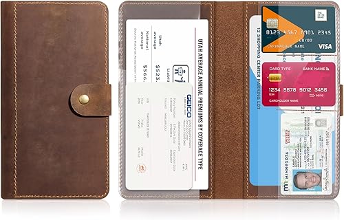 Miniatura 38 de CoBak - Estuche para registro y seguro del auto, organizador para la guantera, accesorio para compartimento de auto o camión, estuche con cierre