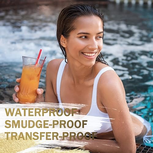 Miniatura 5 de LAVONE Kit de plantillas de sellos para cejas, kit de trío de sellos de cejas con lápiz de cejas impermeable, pomada de cejas, 20 plantillas de