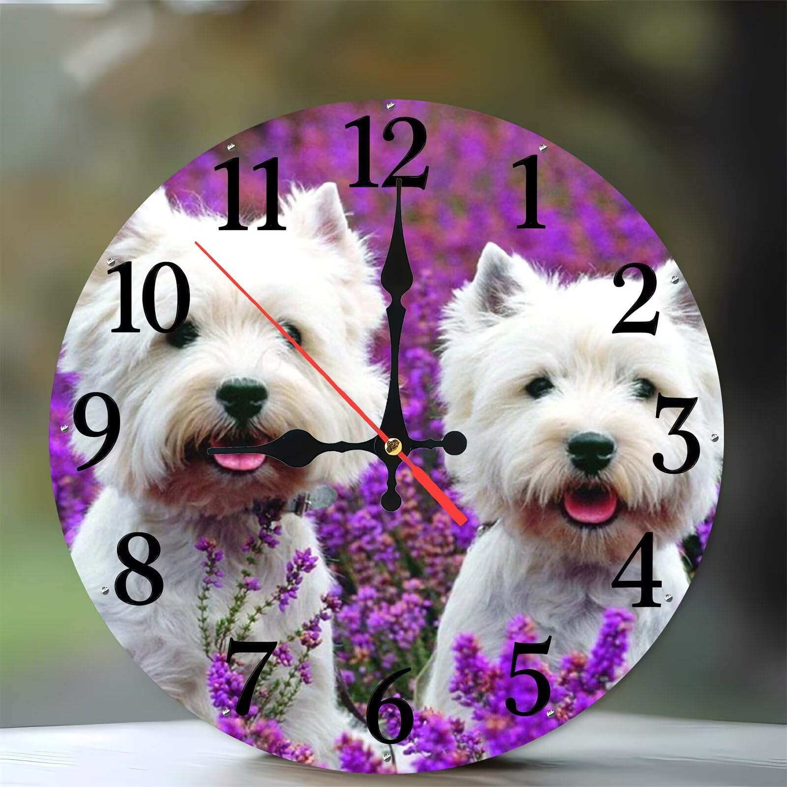 Horloge murale silencieuse sans tic-tac 35 cm en bois moderne pour salon et chambre