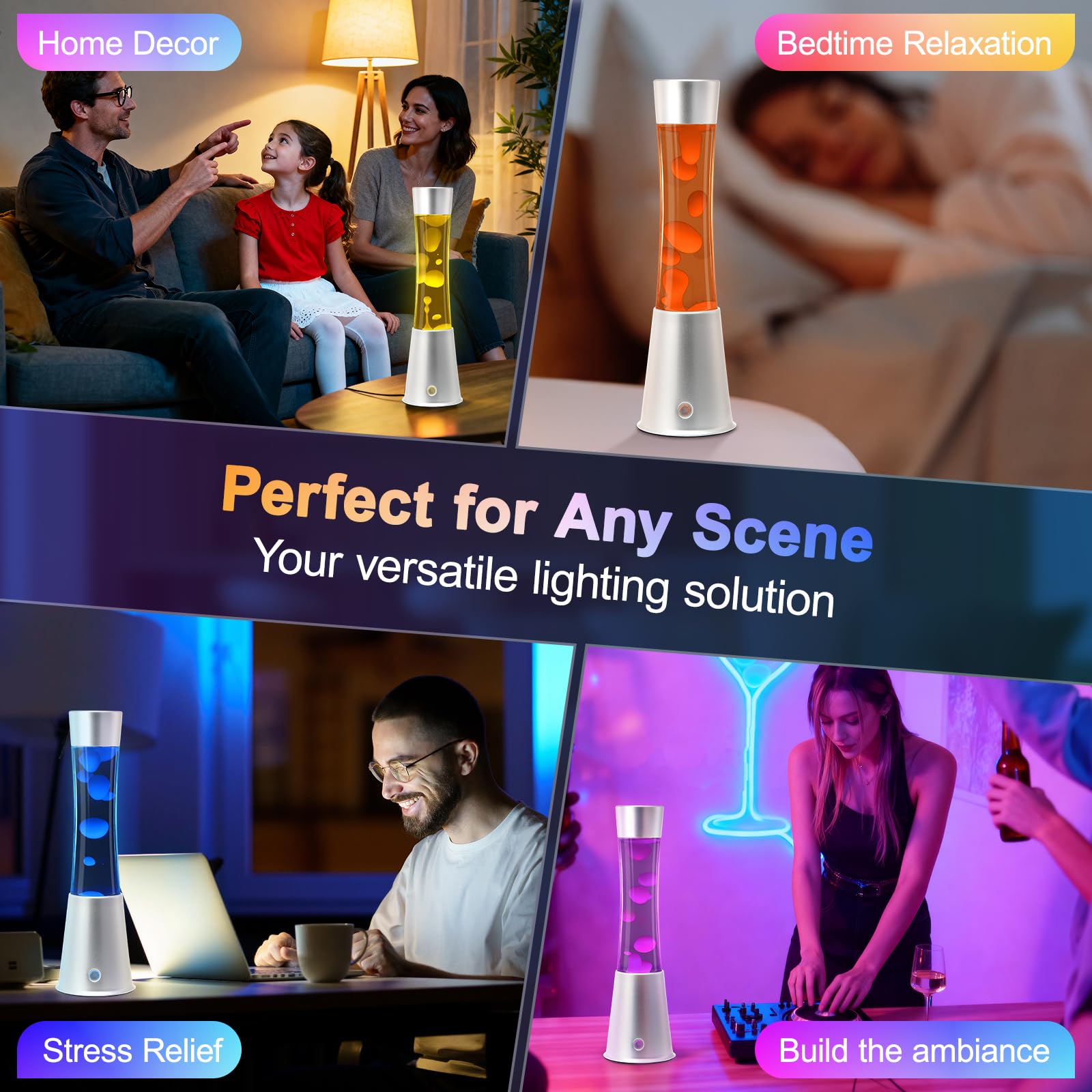 Lampe Lumière Liquide LED d'Ambiance 17 Couleurs Télécommande