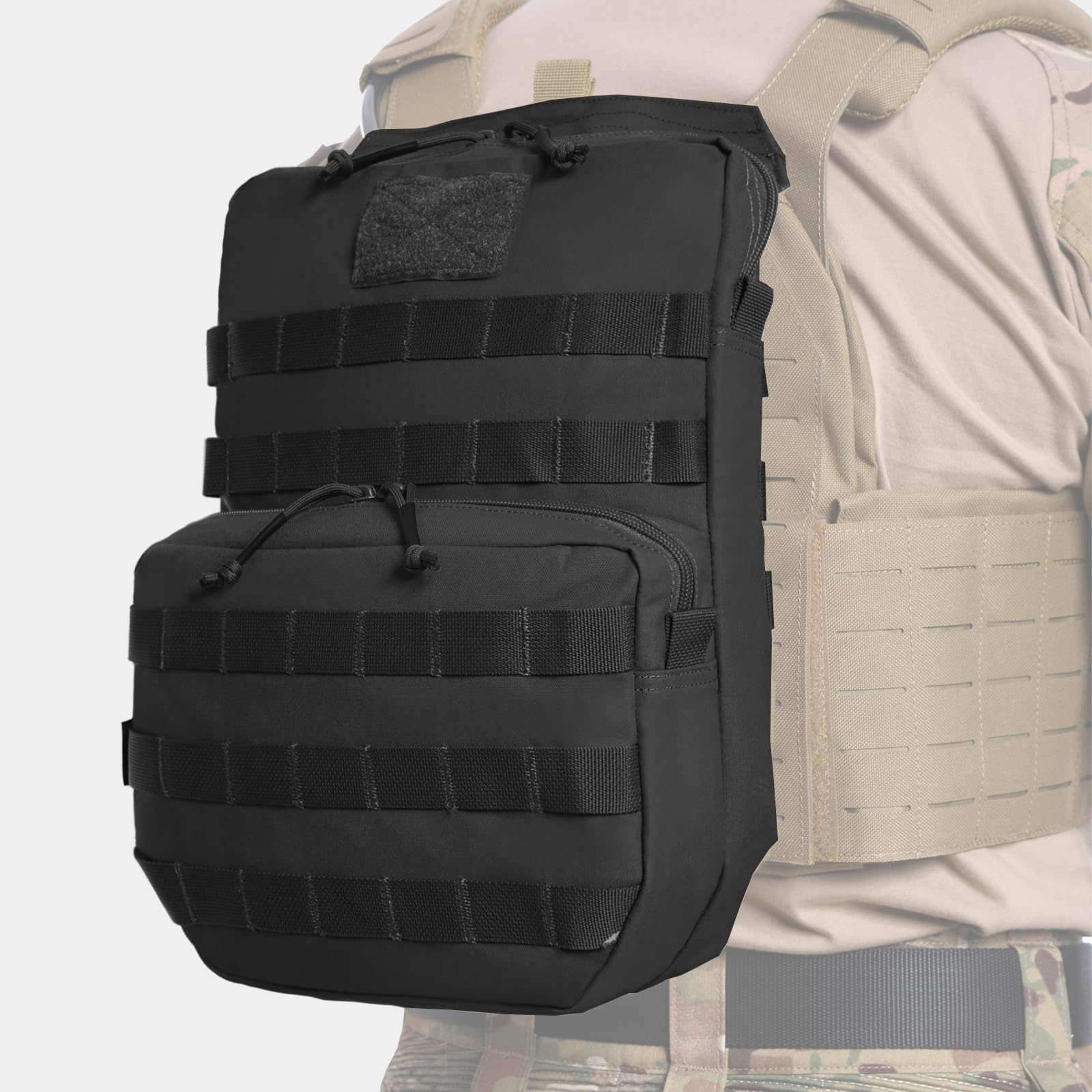 Taktischer Trinkblasen Molle Trinkrucksack, 3L Wasserspeicher Tasche für Molle Weste, Rucksack (Wasserblase Nicht im Lieferumfang enthalten)