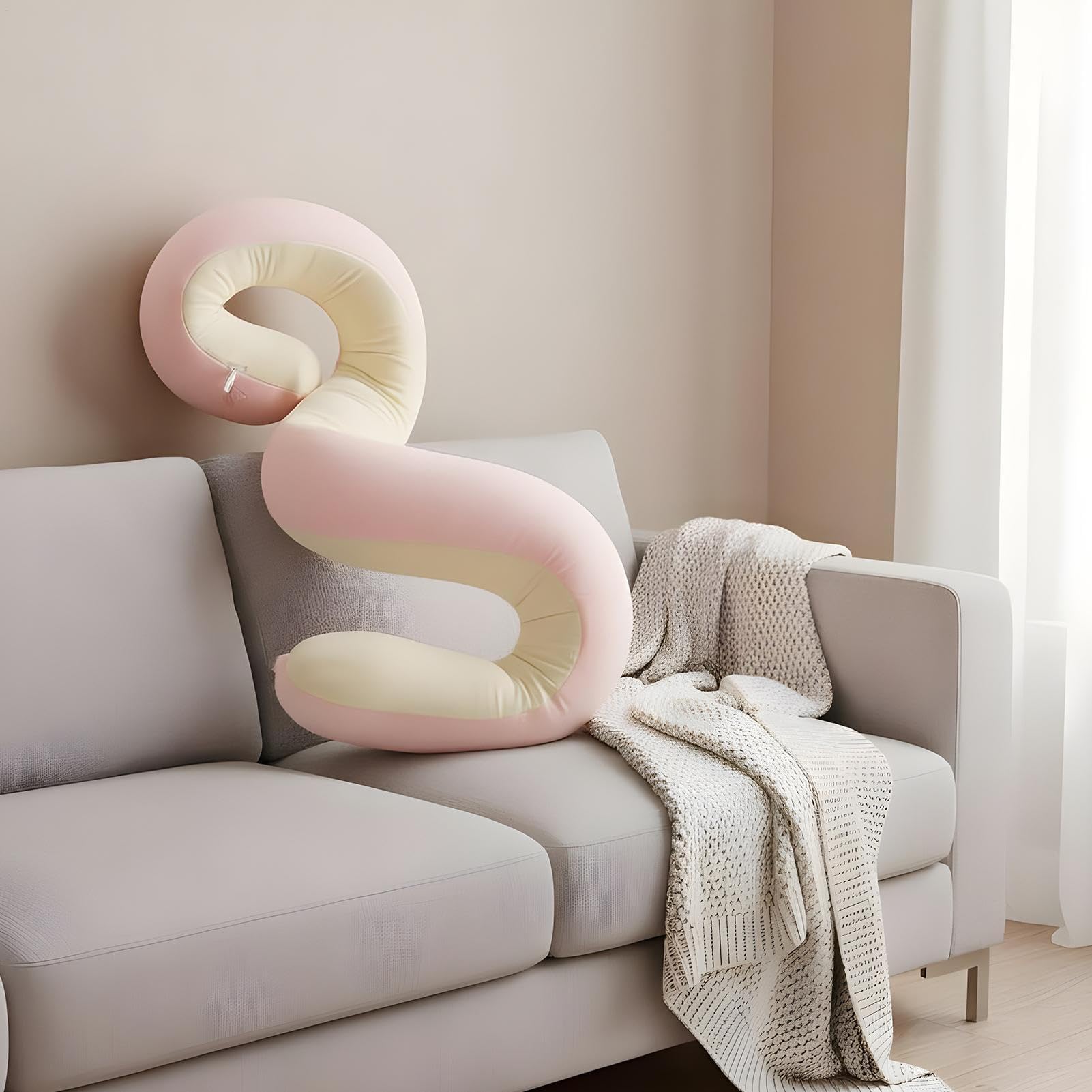 XJBTBA Cuscini da Viaggio, Cuscino Pieghevole a Spirale con Supporto – Cuscino per Aereo | per Ufficio, Dormire, riposare, Letto, Auto, Dormire e Schienale