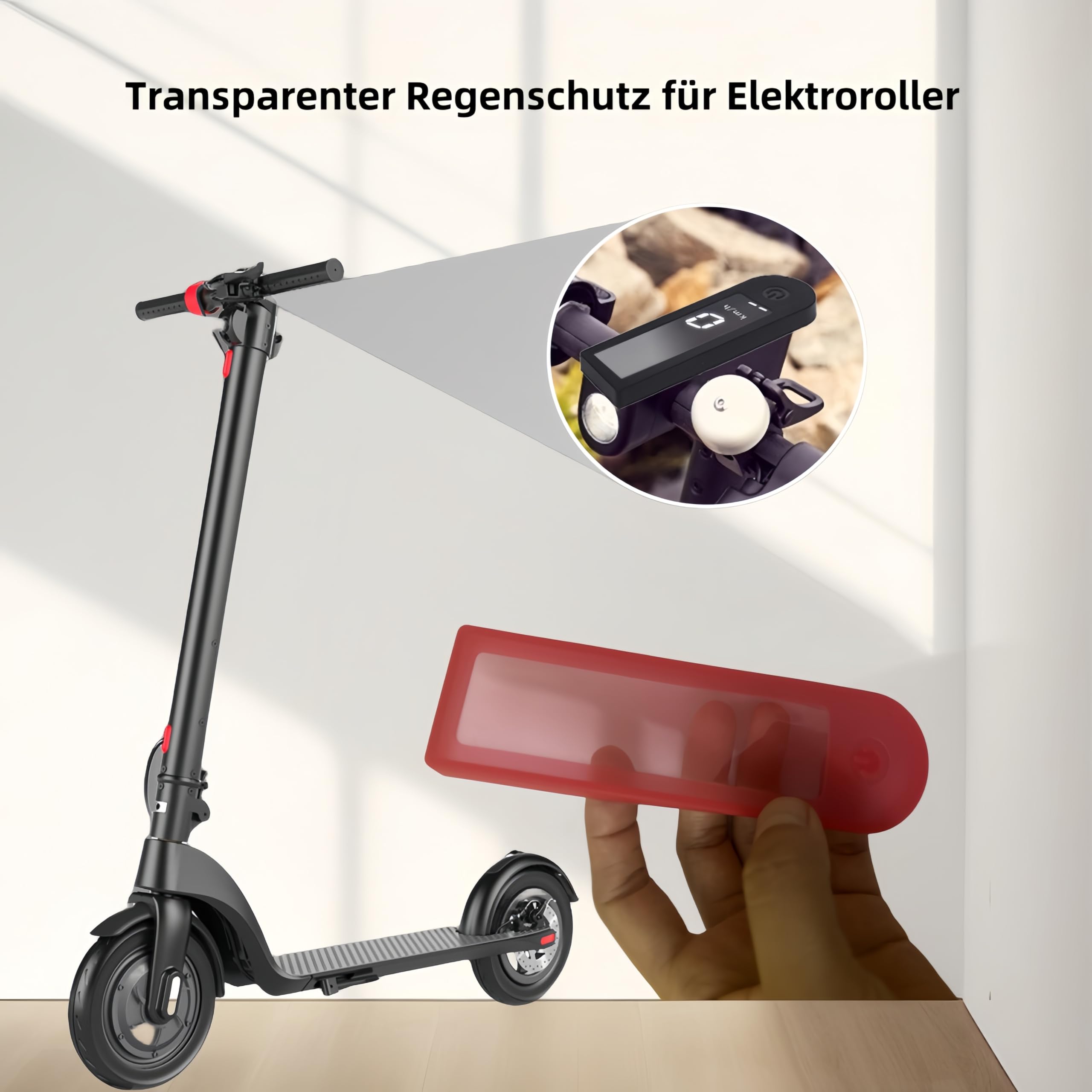 Violiica Silikon Schutzhülle Für Xiaomi E-Scooter 4 Pro/5/5 Max - Displayschutz 131x44mm