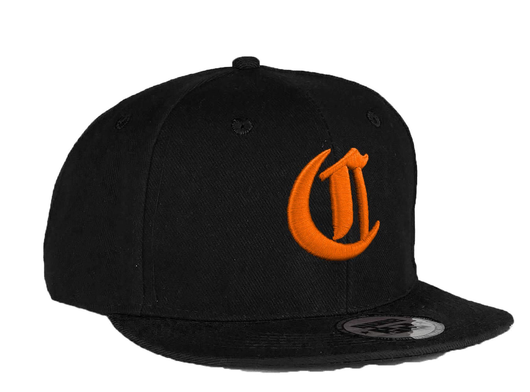 Morefaz Men's C Got Black Orange Unisex Baseball Cap Snapback Hat Snapback 3D Gothic C Hip-Hop (C Got Black Orange)