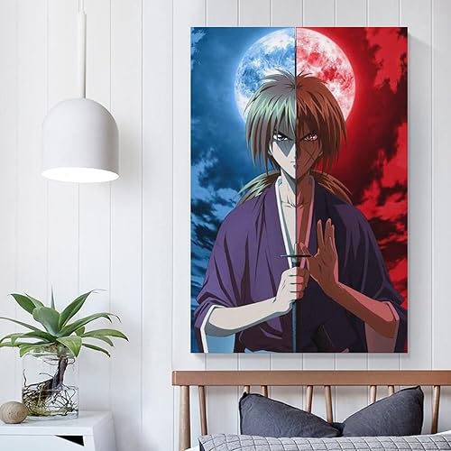 Miniatura 5 de XIANNA Rurouni Kenshin - Póster de anime (11) impresiones artísticas en lienzo para pared, póster de regalo, pintura fotográfica, pósteres para