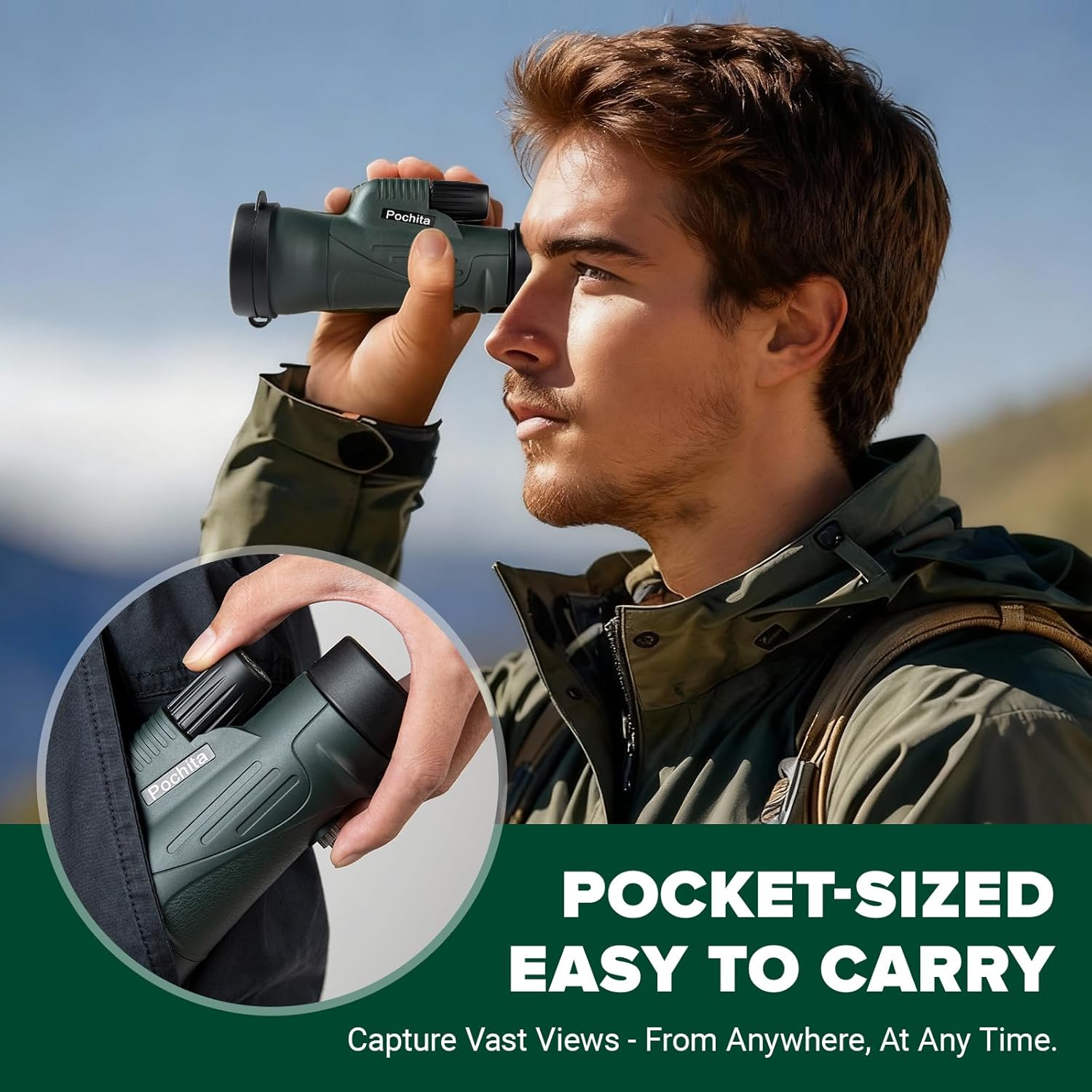 12x50 HD Monocular Telescope for Adults - Professional Grade BAK4 Prism & FMC Lens | IPX7 Waterproof, Compact Design for Bird Watching, Hunting, Concerts & Stargazing