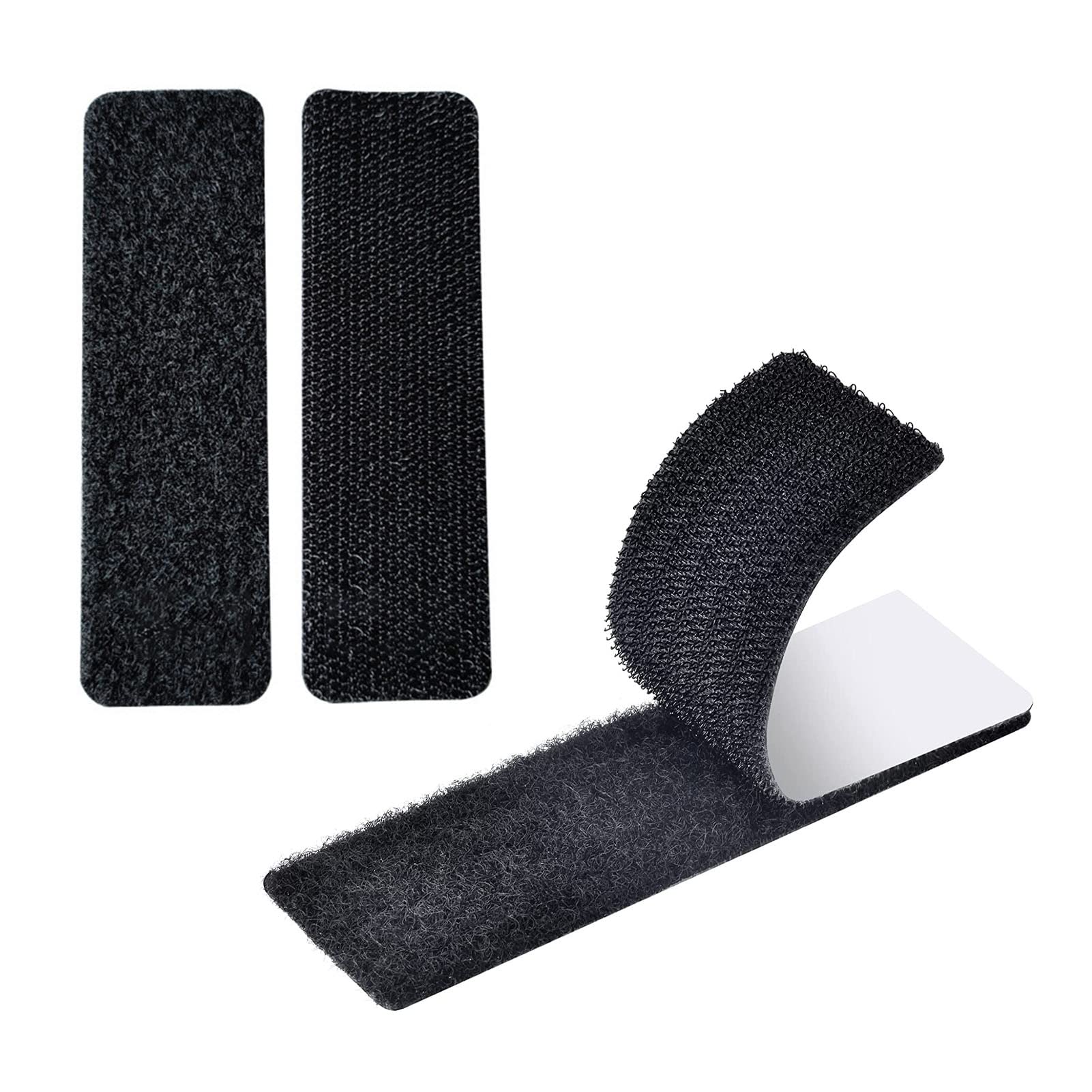 30PCS Hook and Loop Strips,Double Side Reclosable Hook Loop Strips with Adhesive Instead of Holes and Screws for Home or Office Use