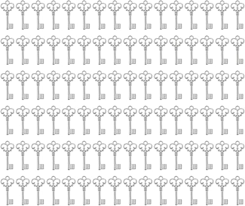 PPhtony Dijes pequeños de metal vintage con diseño de esqueleto para colgante, aretes, pulsera, collar, joyería, boda, Navidad, Halloween, fiestas,