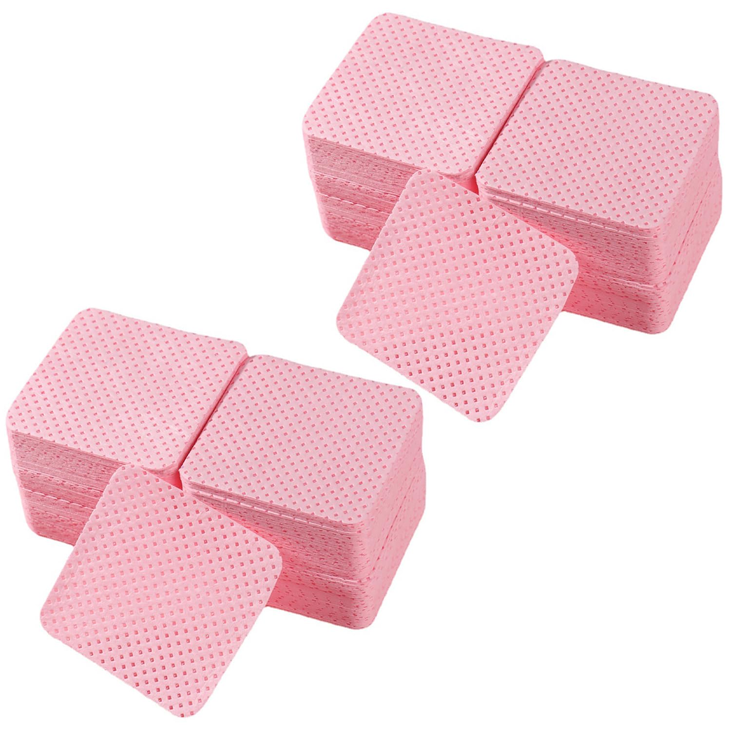 YPYMOD 600 Pezzi Salviette per Senza per Unghie, Unghie Rimozione Pulizia Pads per Rimuovere Smalto e Gel per Unghie Fai da te e Saloni (Rosa)