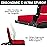 Jauntis Stadium Seats for Bleachers, Bleacher Seats with Ultra Padded Comfy Foam Backs and Cushion, Wide Portable Stadium Chairs with Back Support and Shoulder Strap, 1 Pack, Red