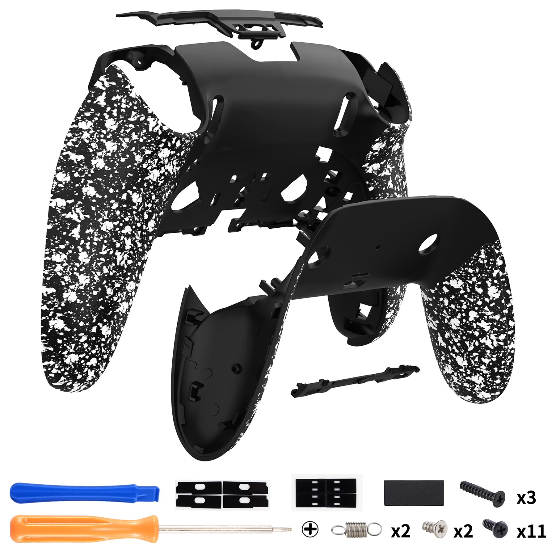 eXtremeRate Coque Arrière pour PS 5 Edge Manette | Boîtier de Rempalcement pour ps 5 Edge Controller-Blanc Texturé