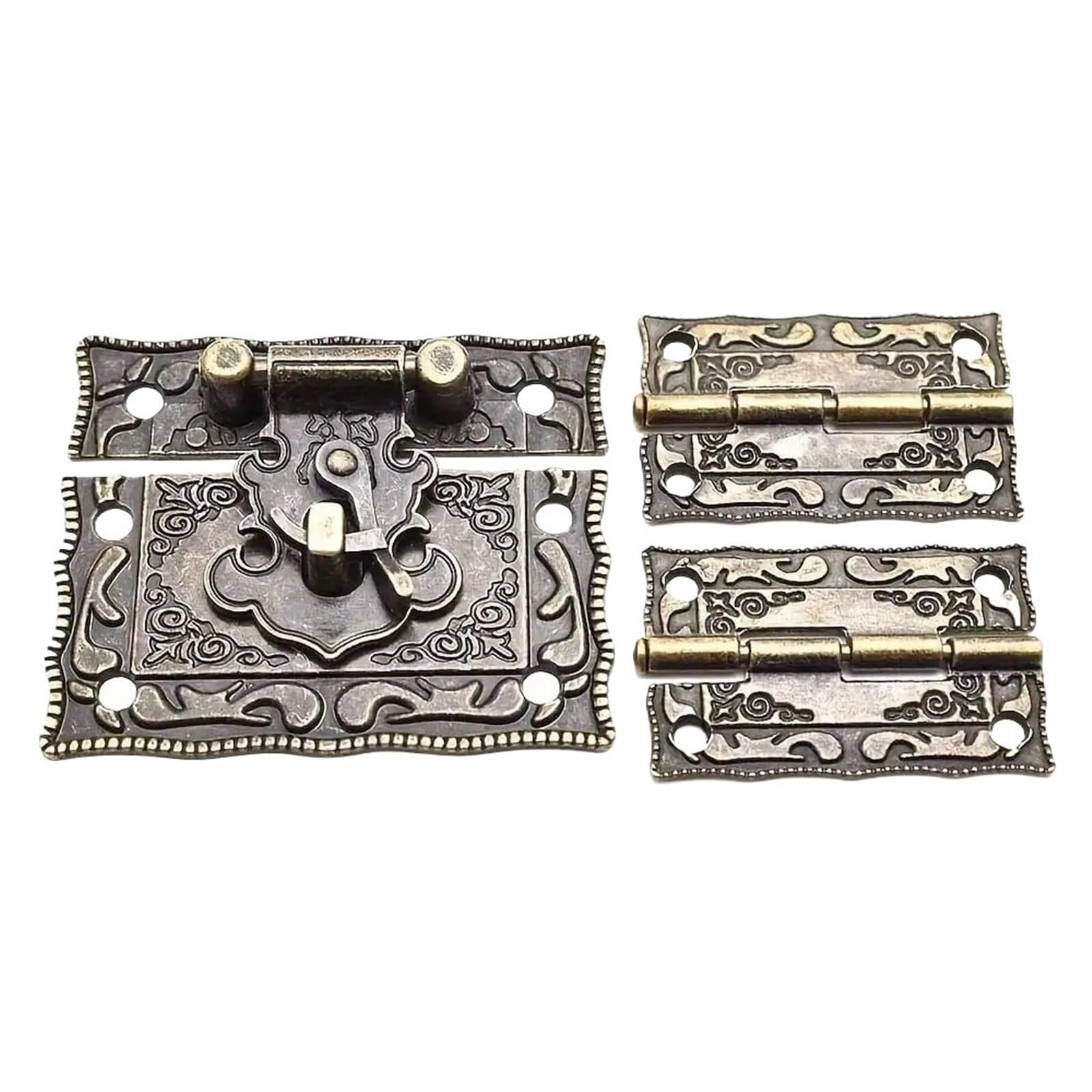 Kdhcvkz Bronze 4Pcs Antique Vintage Hinge With Matching Screws