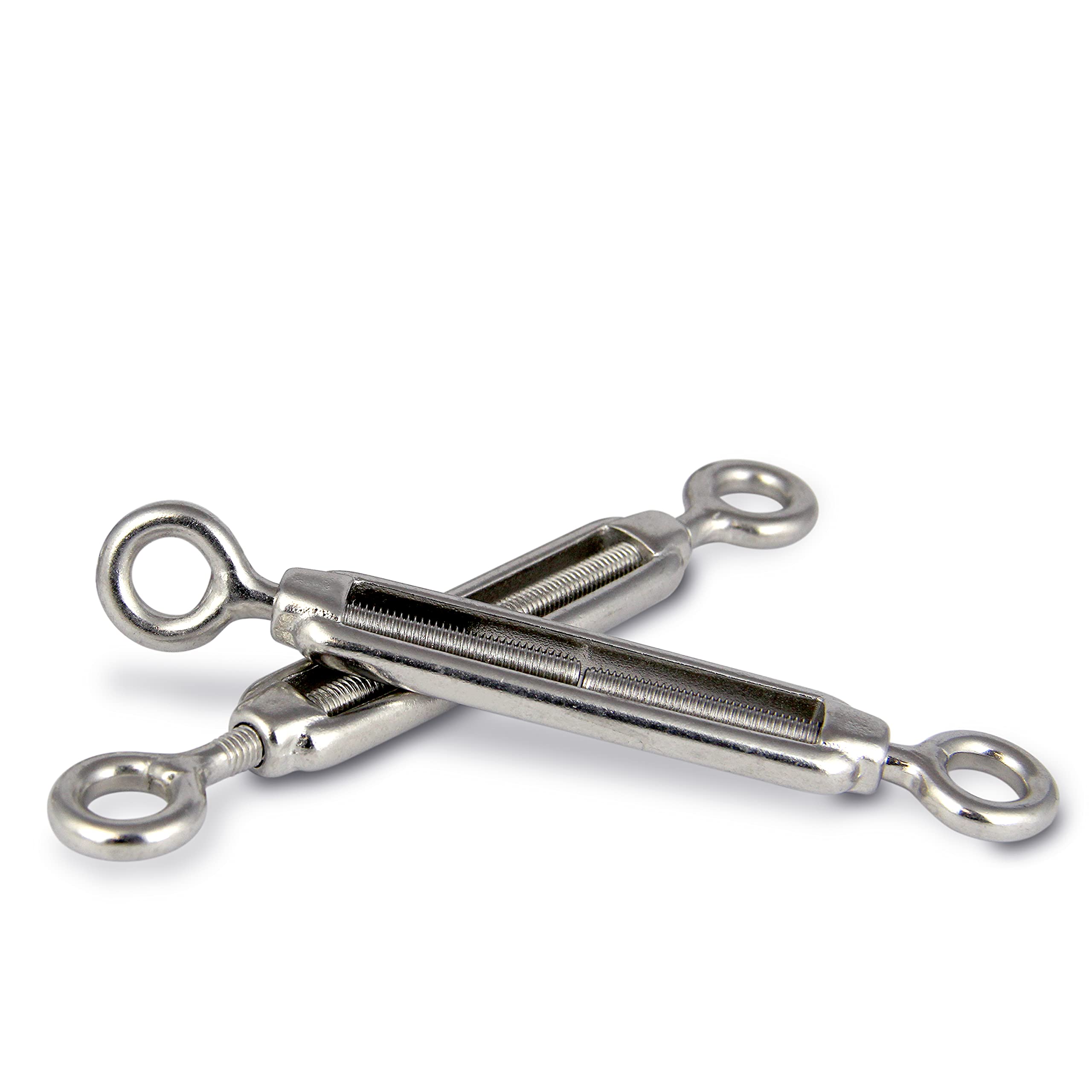 PROTECH 10 Stück Drahtspanner M12 Öse und Öse Edelstahl V4A Seilspanner Auge und Auge Spannhaken Spannschloss Spannschraube Spanner Drahtseil