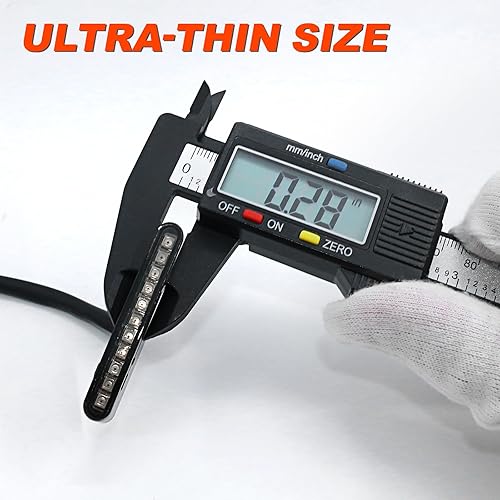 Miniatura 4 de Tira de luz trasera de motocicleta mini luz de freno rojo Correr matrícula luz 12 V con Bobber Chopper ATV Dirt Bike