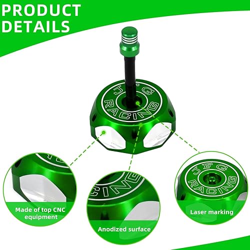 Miniatura 3 de Tapa de gasolina para moto de tierra, tapa de tanque de combustible para motocicleta con válvula de respiración, CNC universal para KX KLX 50cc -