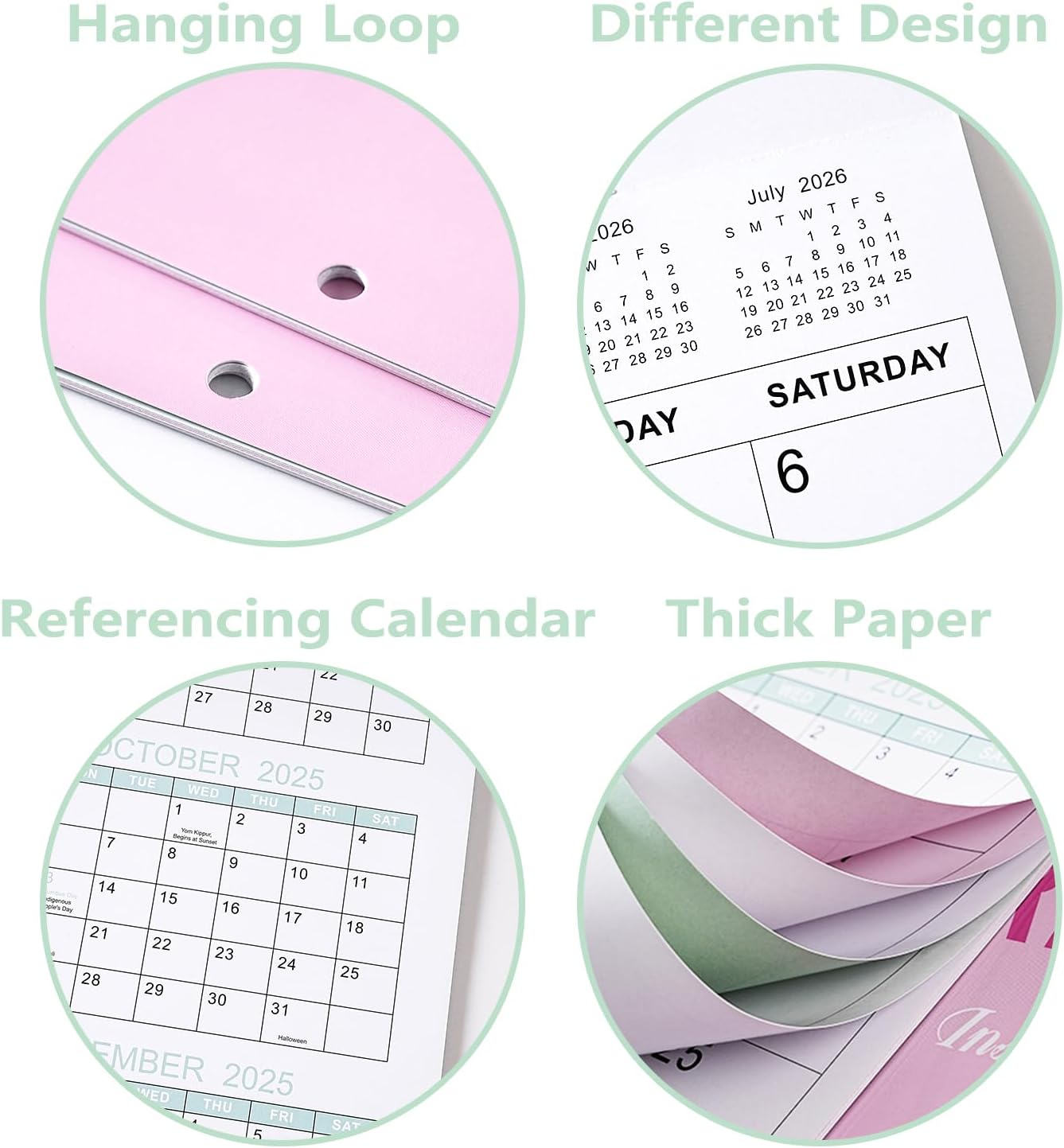 Fearless Girl Leader 2026 Wall Calendar - 12-Month 2026 Calendar, Jan. 2026 - Dec. 2026, 12" x 24" (Open), Wall Calendar 2026 with Motivational Quotes for Women, Home & Office Planning - 3 Color Pages - Image 3