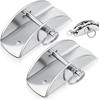 Moxweyeni 2 Set 316 Stainless Steel Anchor Lock for Oar Row Boat Steel Anchor Chain Lock Stopper for Boat Marine Yacht 5/16" Pin or Schackle up to 7/16"