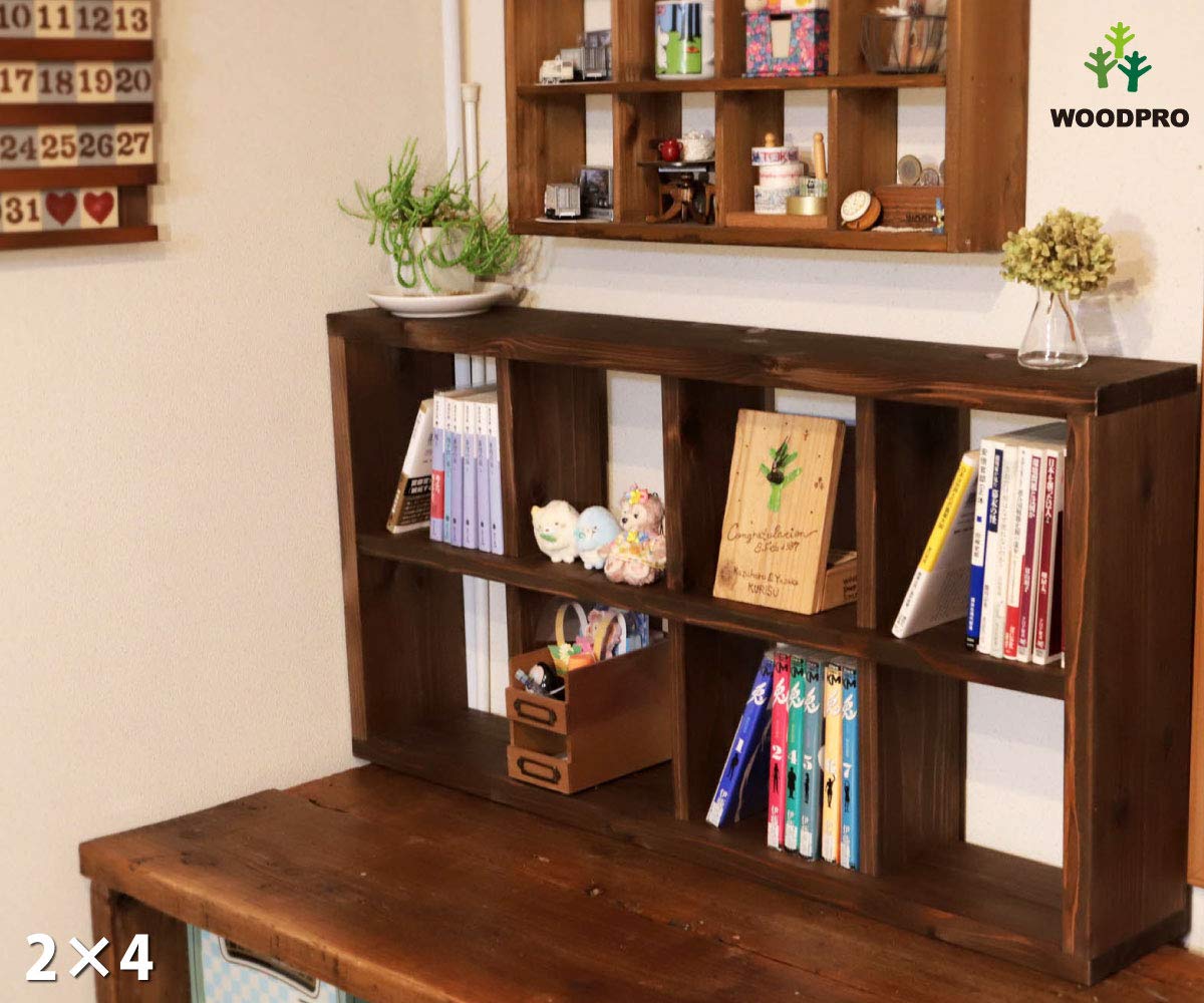 Amazon.co.jp: WOODPRO 格子ラック 200型(内寸20cm) 2×4 幅47.5cm×奥行