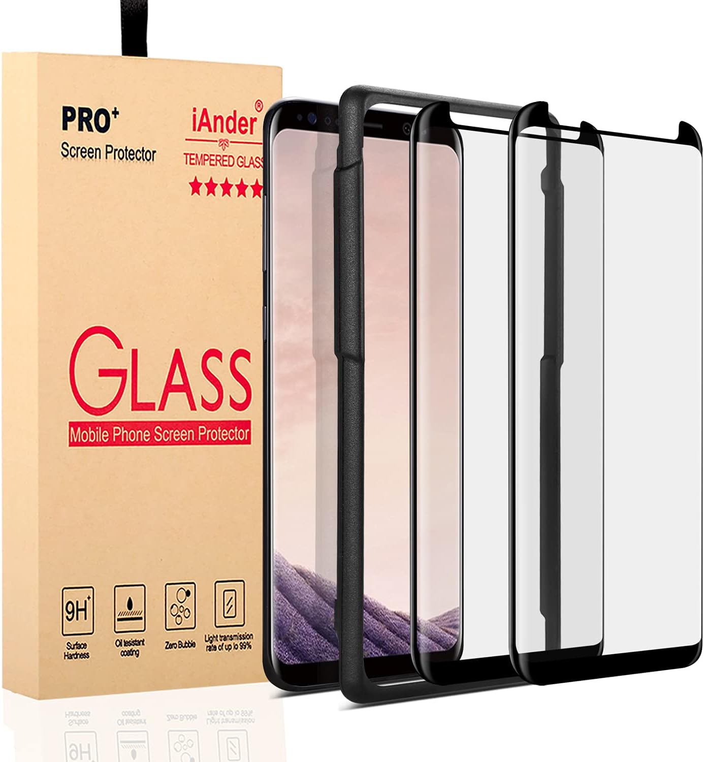 Buy 2 Pack Galaxy S8 Screen Protector Glass Easy Installation Tray Iander 3d Curved Tempered Glass Screen Protector For Galaxy S8 Case Friendly Online In Indonesia B00jnpfvac