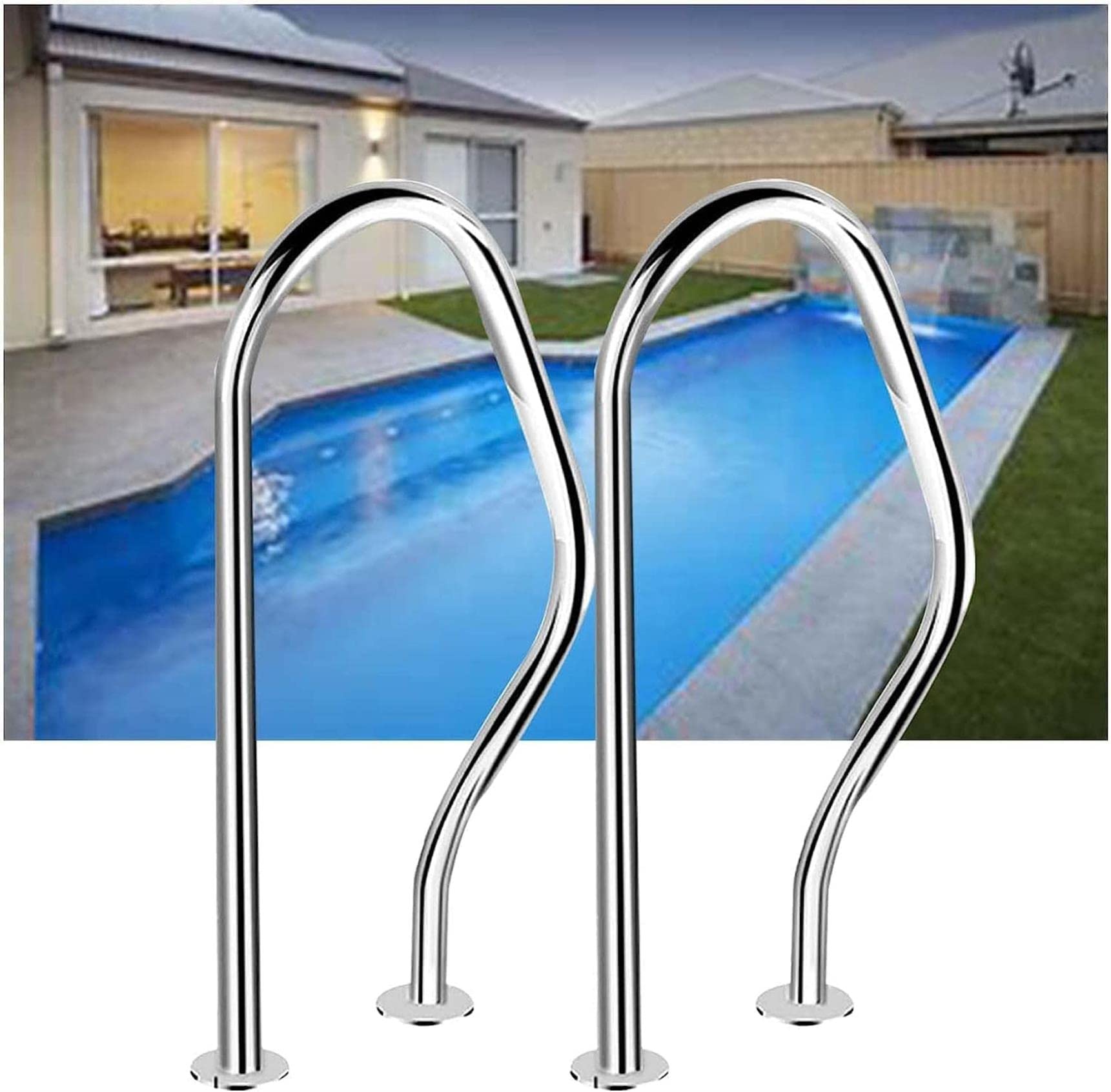 Main courante de piscine pour escalier en acier inoxydable 304 robuste