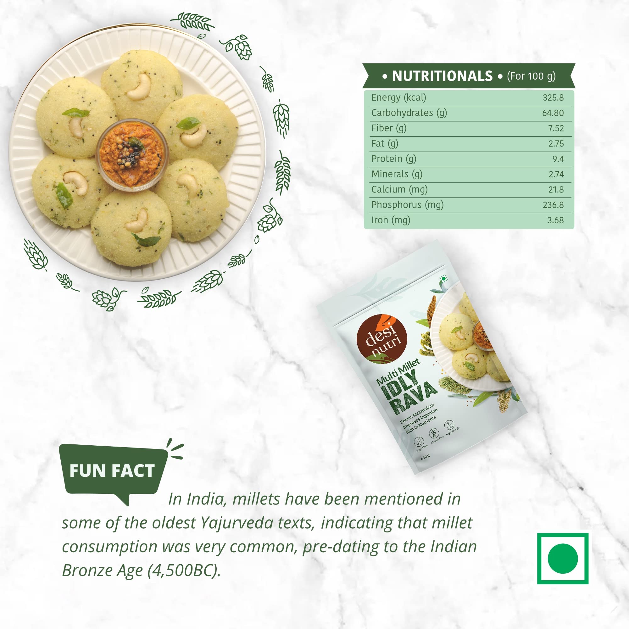 Multi Millet Idli, Rich in Nutrients, Improves Digestion, 450gm