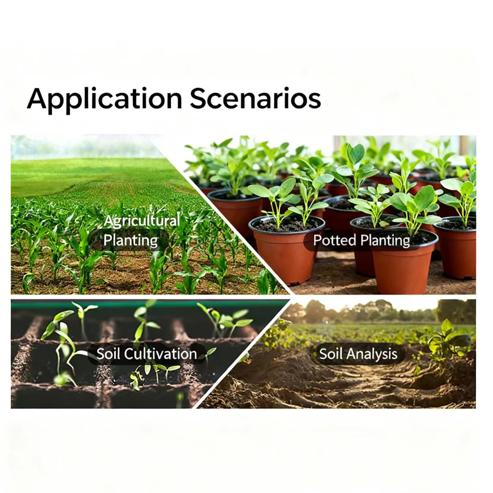 NPK Meter - Testeur de sol 7 en 1, mesure l'azote, le phosphore, le potassium, le pH, l'humidité, EC, haute précision pour tester la fertilité du sol dans les pelouses, les fermes, les jardins