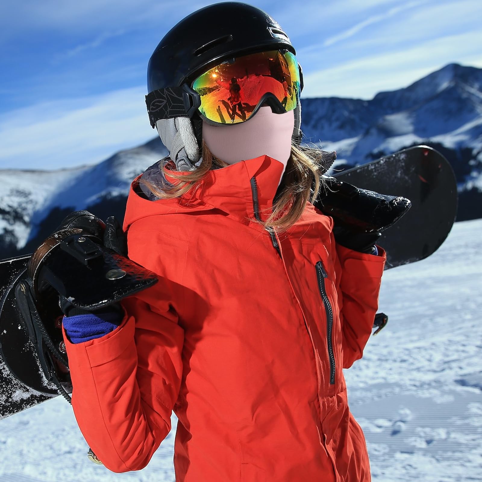 Kominiarka narciarska, kominiarka narciarska, dla mężczyzn/kobiet, dzieci, na zimę, jesień, wiatroszczelna kominiarka motocyklowa na narty, snowboard, rower, Rosa, L-4XL