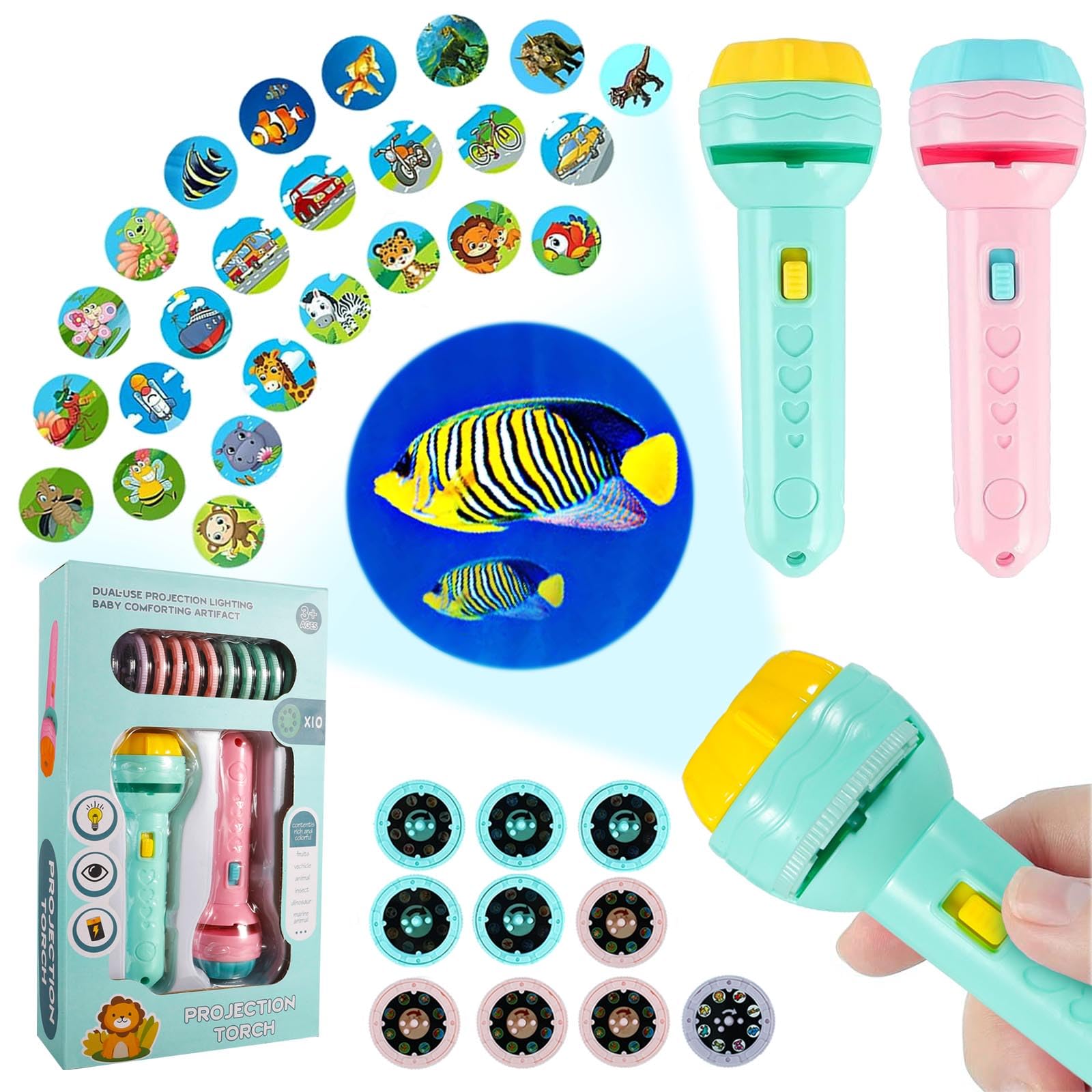 Proiettore Torcia Per Bambini Con 80 Immagini - Giocattolo Educativo, Regalo Per Compleanni - Foto 5
