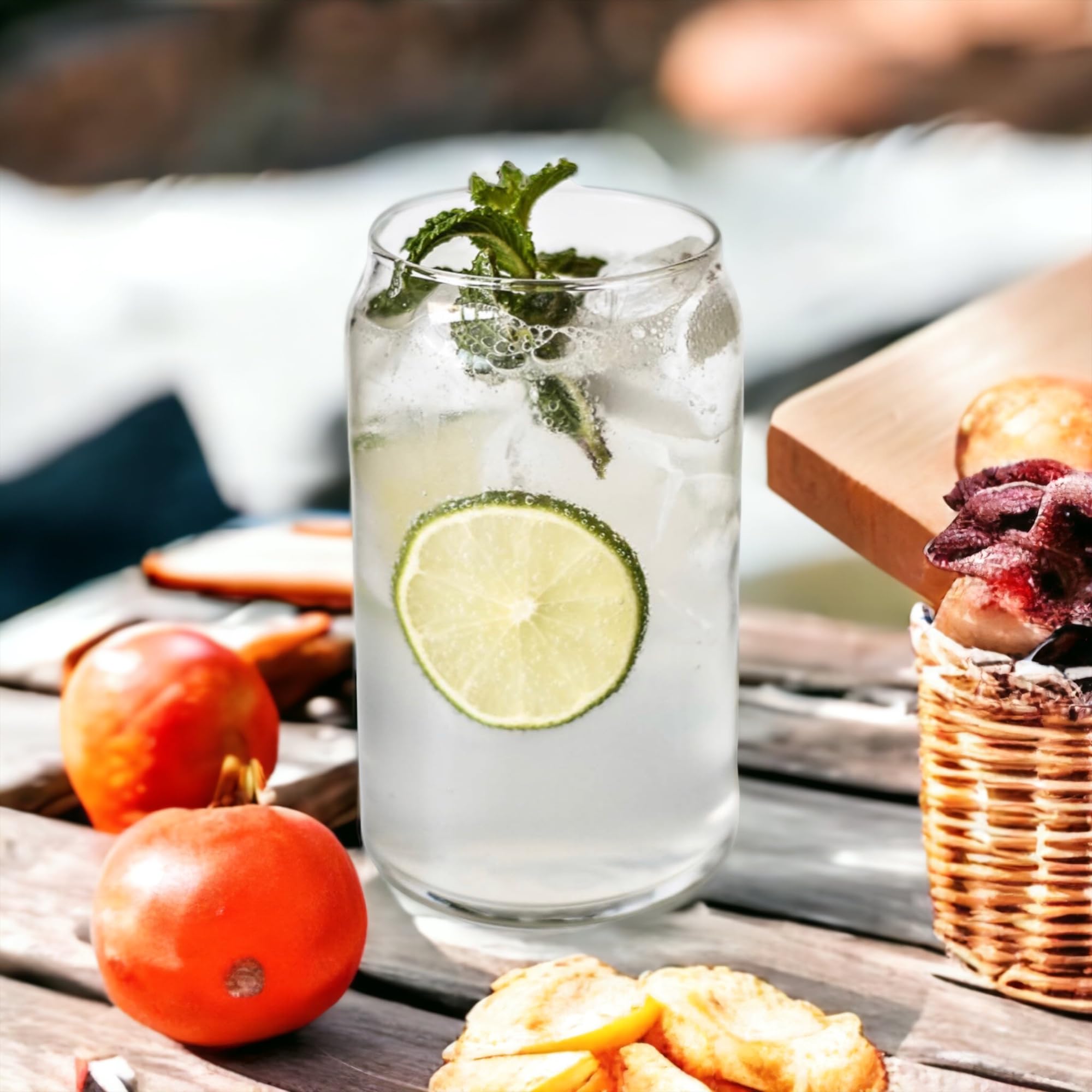 Can Shaped Plastic Cups - Clear Disposable Tumblers -6