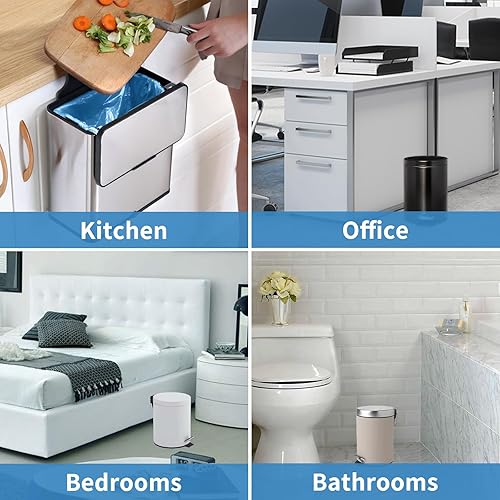 Miniatura 6 de Bolsas de basura pequeñas de 1.2 galones Bolsas de basura pequeñas para bolsa de basura de baño, mini forros de basura para baño, dormitorio,