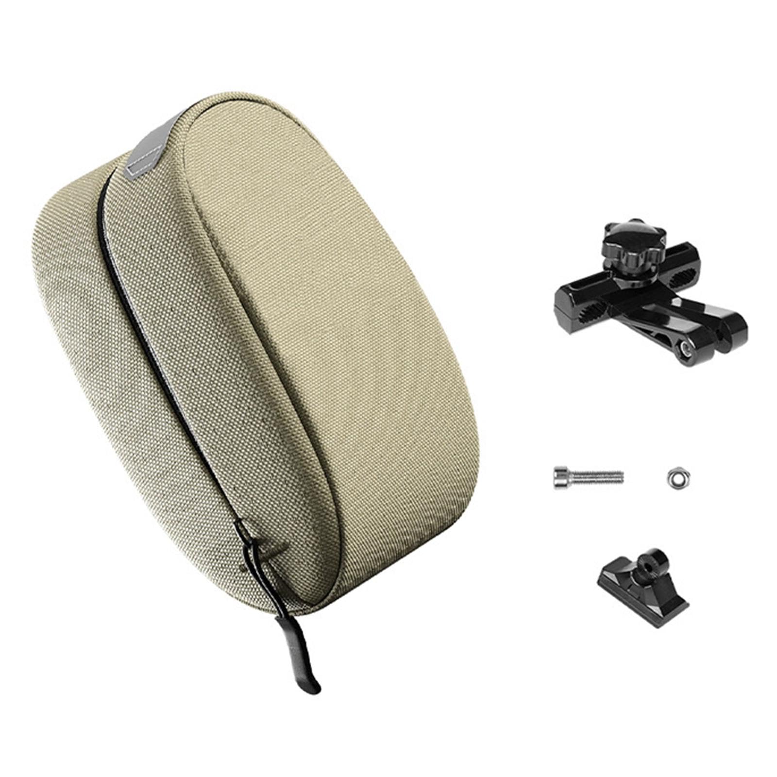 Yiju Bike Seat Bag Saddle Bag Reflective Quick Release Storage Pouch Cycling for Bicycling Commuting, Light Brown